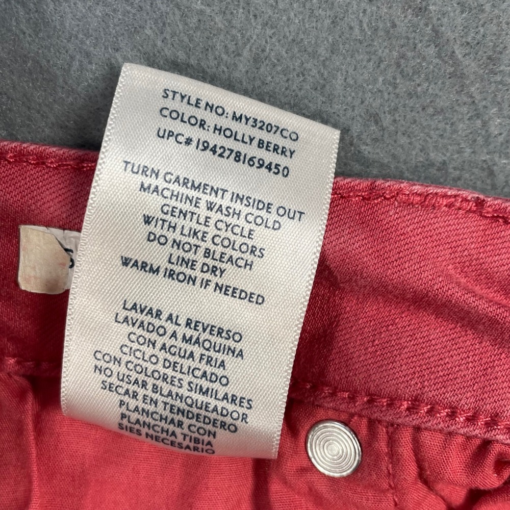 Seven7 Holly Berry Red Sunset Bermuda Shorts Stretch Womens Size 16 - Picture 5 of 9